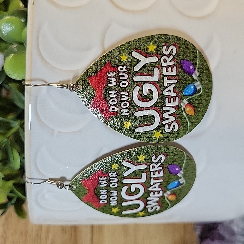 Ugly Sweater Lure Drop Earring - Picture 3 of 5